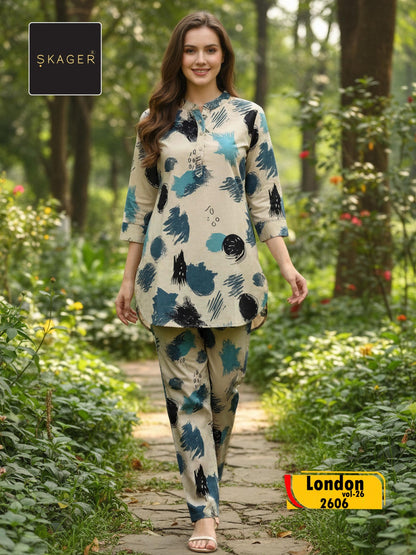 London Vol 26 Skager Rayon 22Kg Co Ord Set Exporter Ahmedabad