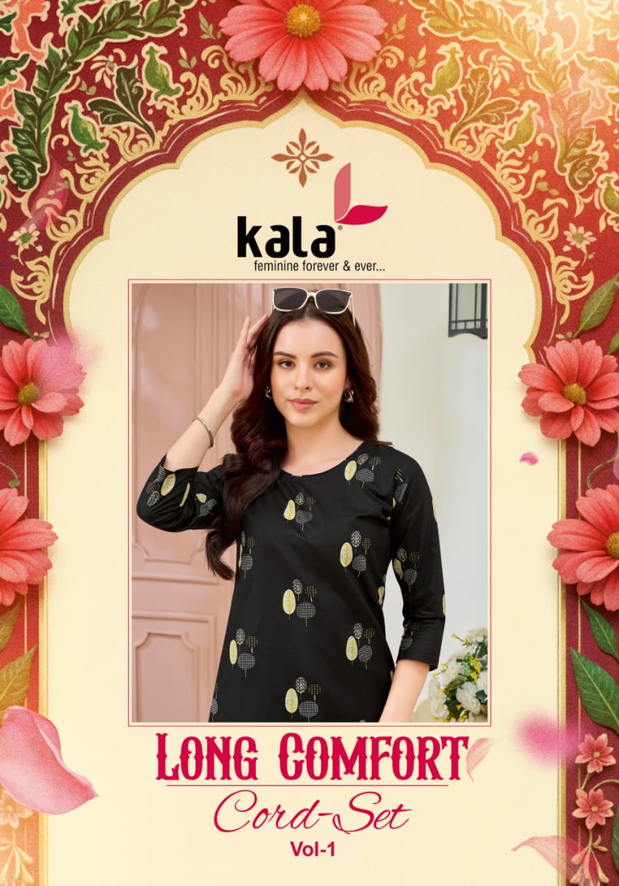 Long Comfort Vol 1 Kala Cotton Co Ord Set Wholesaler Gujarat