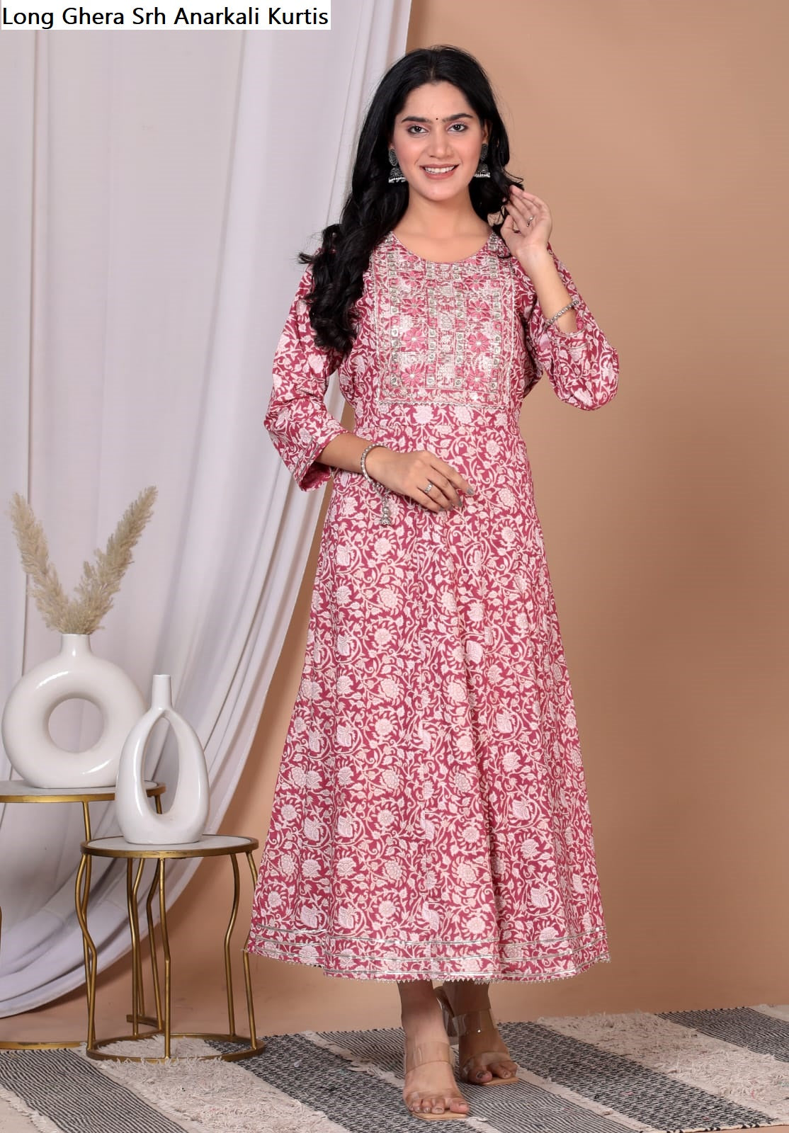 Long Ghera Srh Rayon Anarkali Kurtis Supplier Kavya Style Plus