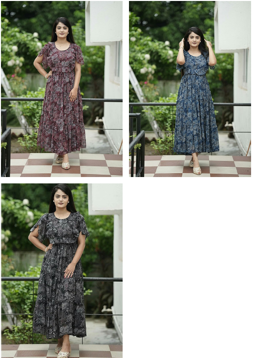 Long Maxi Ruc Georgette One Piece Supplier India