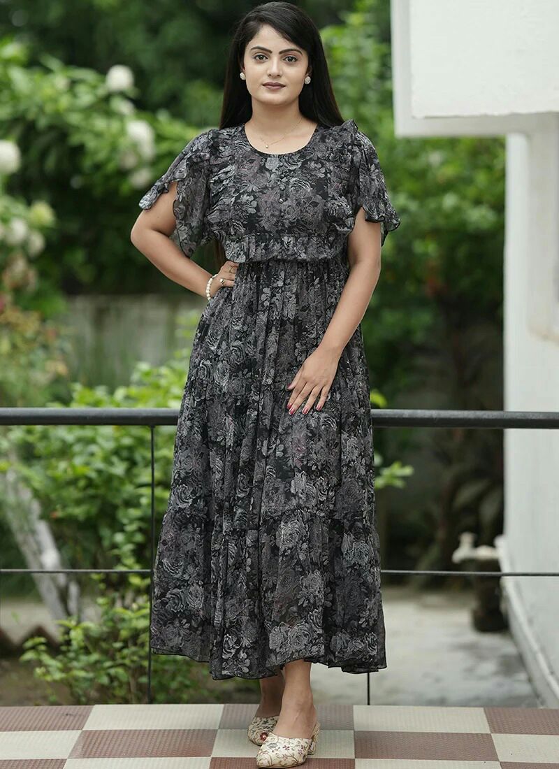Long Maxi Ruc Georgette One Piece Supplier India