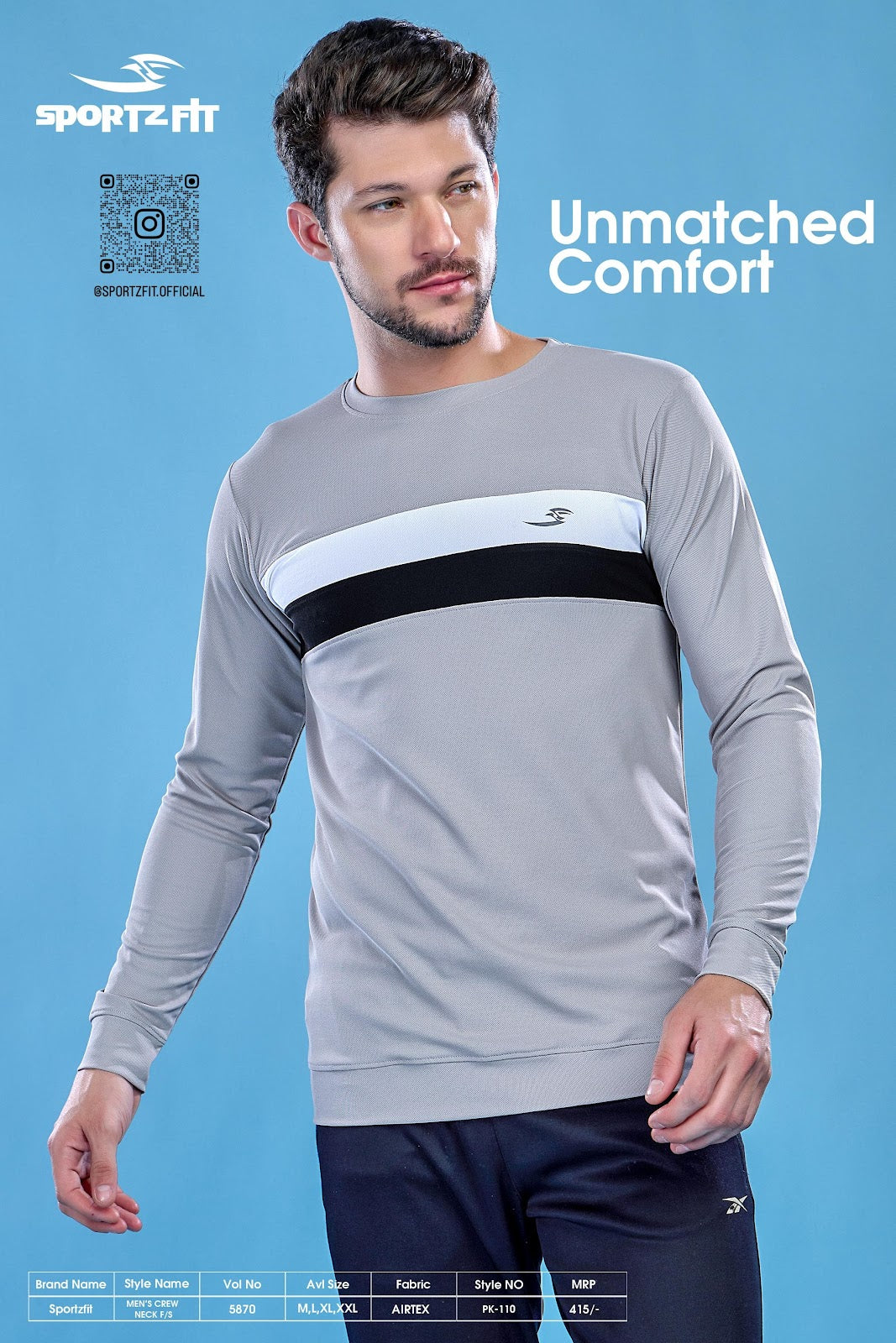 Long Sleeve 5870 Sportz Fit Airtex Mens Tshirts Wholesale Rate