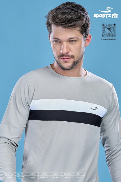 Long Sleeve 5870 Sportz Fit Airtex Mens Tshirts Wholesale Rate