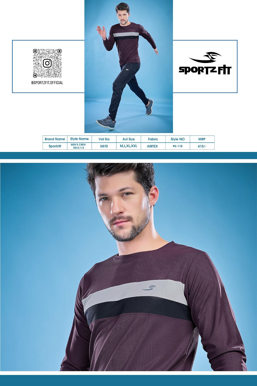 Long Sleeve 5870 Sportz Fit Airtex Mens Tshirts Wholesale Rate