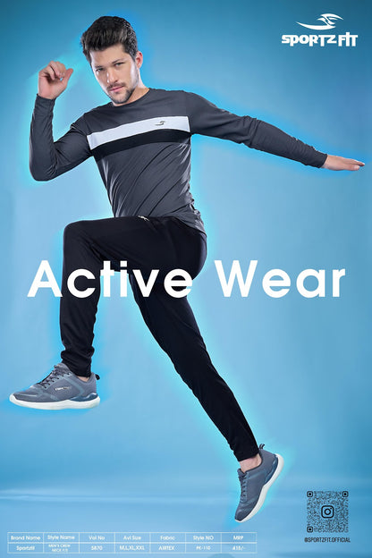 Long Sleeve 5870 Sportz Fit Airtex Mens Tshirts Wholesale Rate