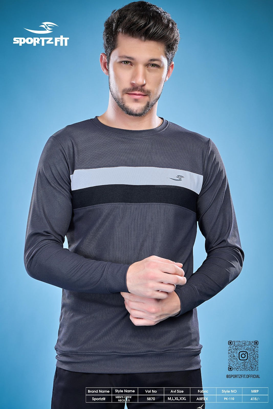 Long Sleeve 5870 Sportz Fit Airtex Mens Tshirts Wholesale Rate