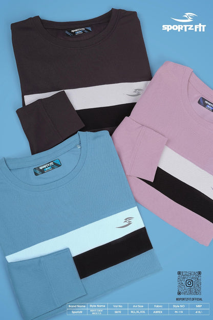Long Sleeve 5870 Sportz Fit Airtex Mens Tshirts Wholesale Rate