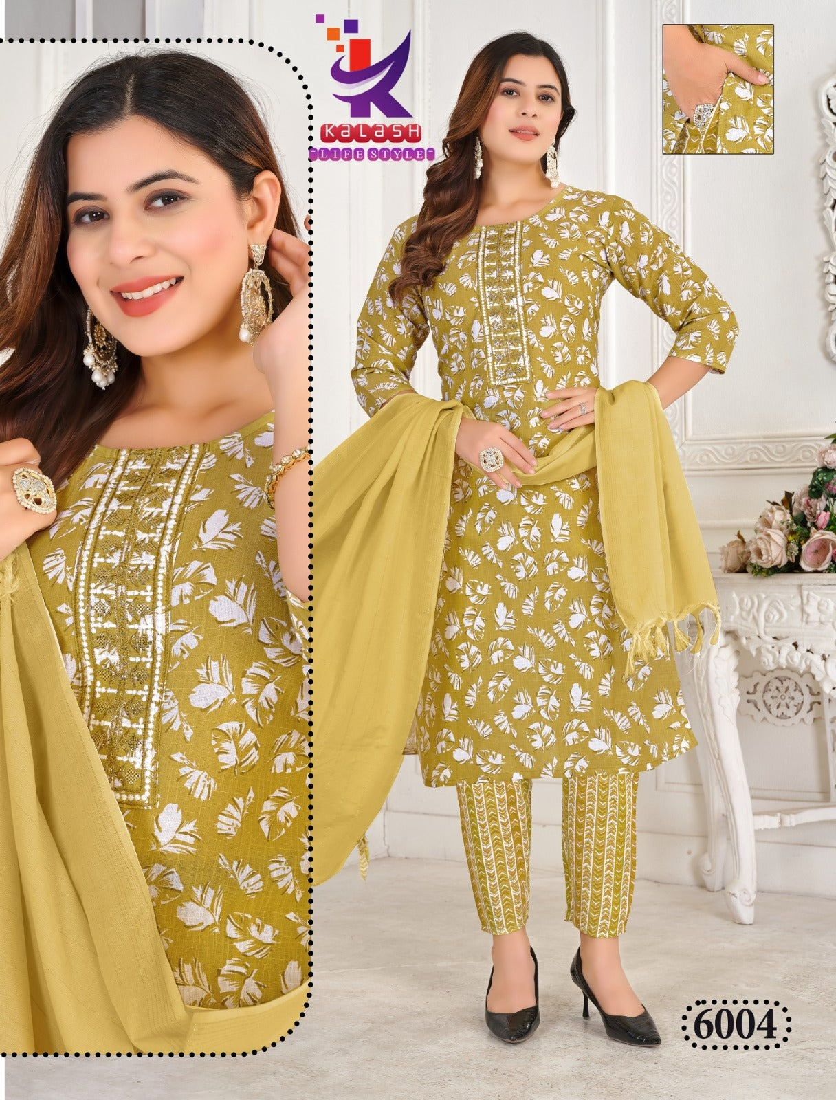 Lookss 7 Mlm Kalash Lifestyle Two Tone Rayon Readymade Pant Style Suits Manufacturer