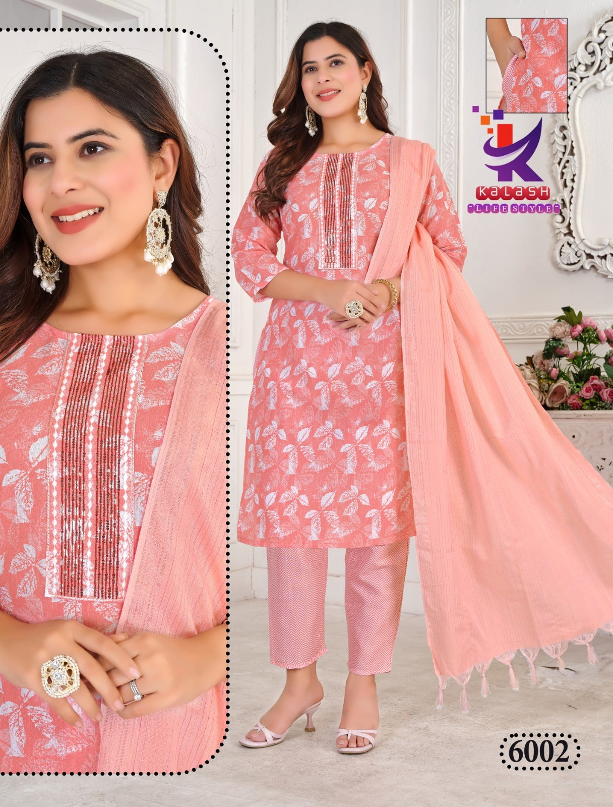 Lookss 7 Mlm Kalash Lifestyle Two Tone Rayon Readymade Pant Style Suits Manufacturer