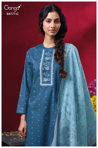 Lorael S4777 Ganga Cotton Plazzo Style Suits Wholesaler Gujarat