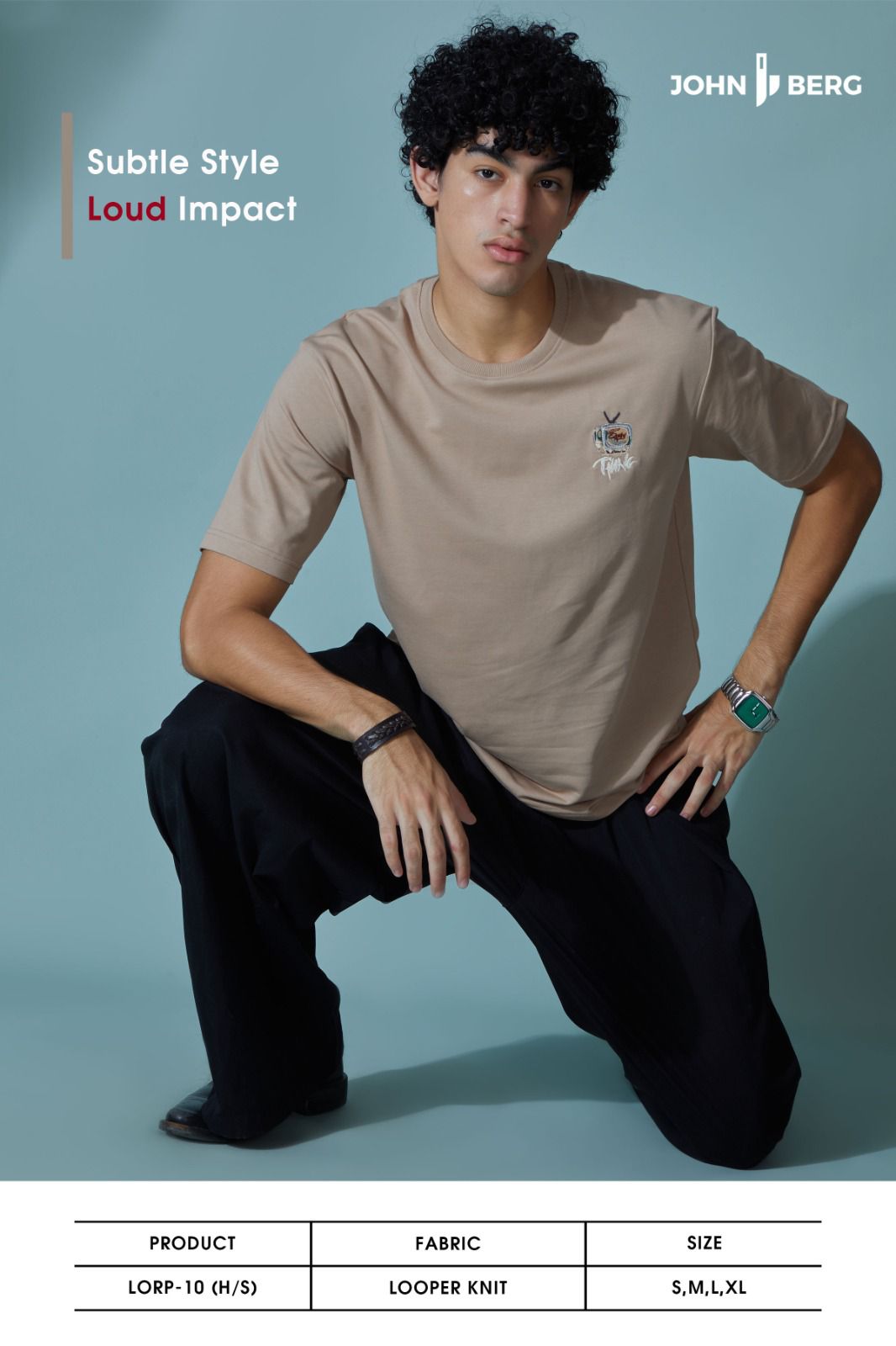 Lorp-10 John Berg Loopknit Mens Tshirts Manufacturer Gujarat