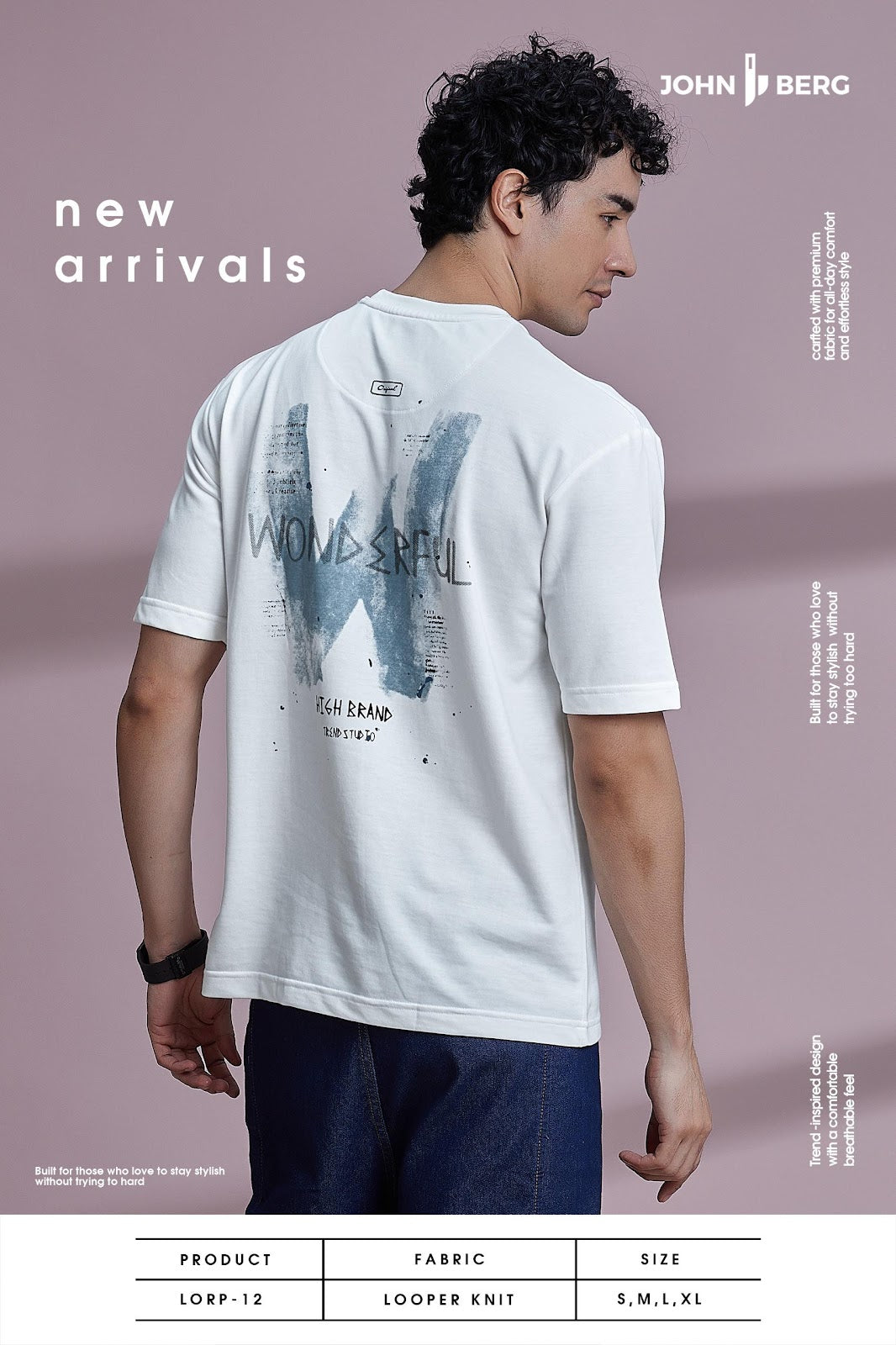 Lorp 12 Down Shoulder John Berg Knit Mens Tshirts Wholesale Price