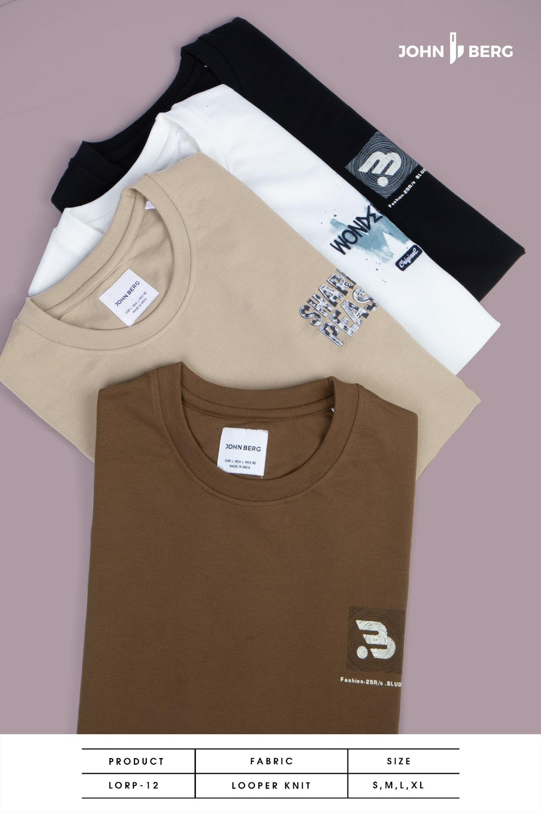Lorp 12 Down Shoulder John Berg Knit Mens Tshirts Wholesale Price