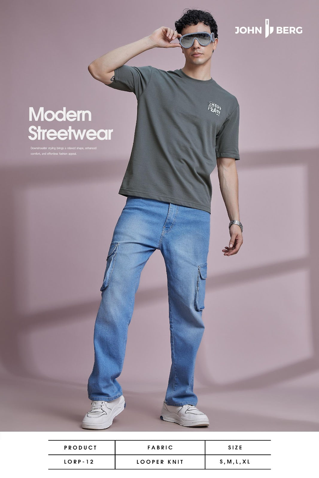 Lorp 12 Down Shoulder John Berg Knit Mens Tshirts Wholesale Price