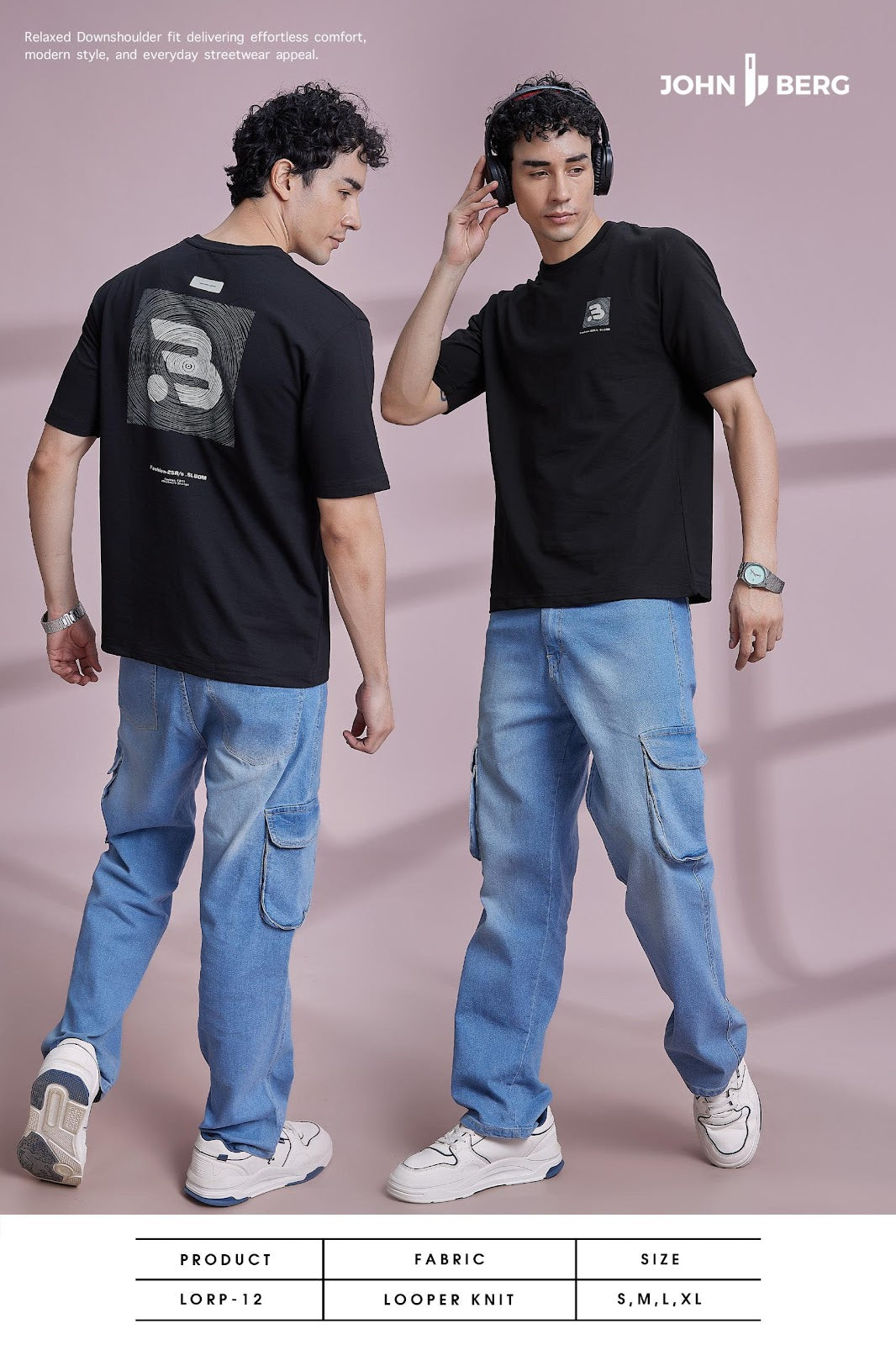 Lorp 12 Down Shoulder John Berg Knit Mens Tshirts Wholesale Price