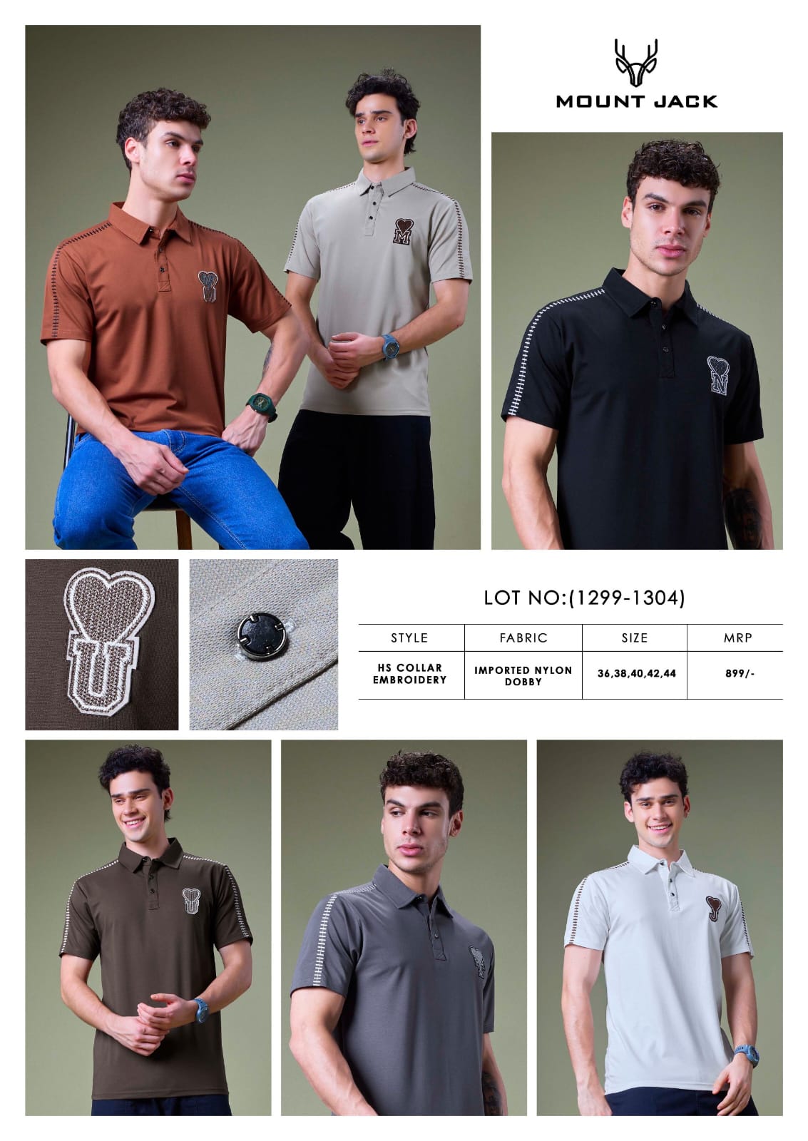 Lot 1299-1304 Mount Jack Imported Mens Tshirts Exporter Ahmedabad