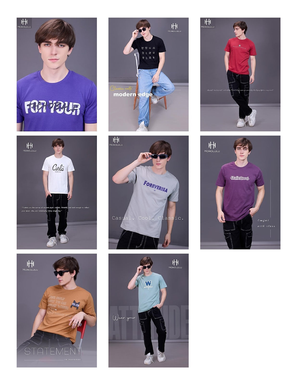 Lot 1333 Honolulu Cotton Mens Tshirts Supplier Gujarat