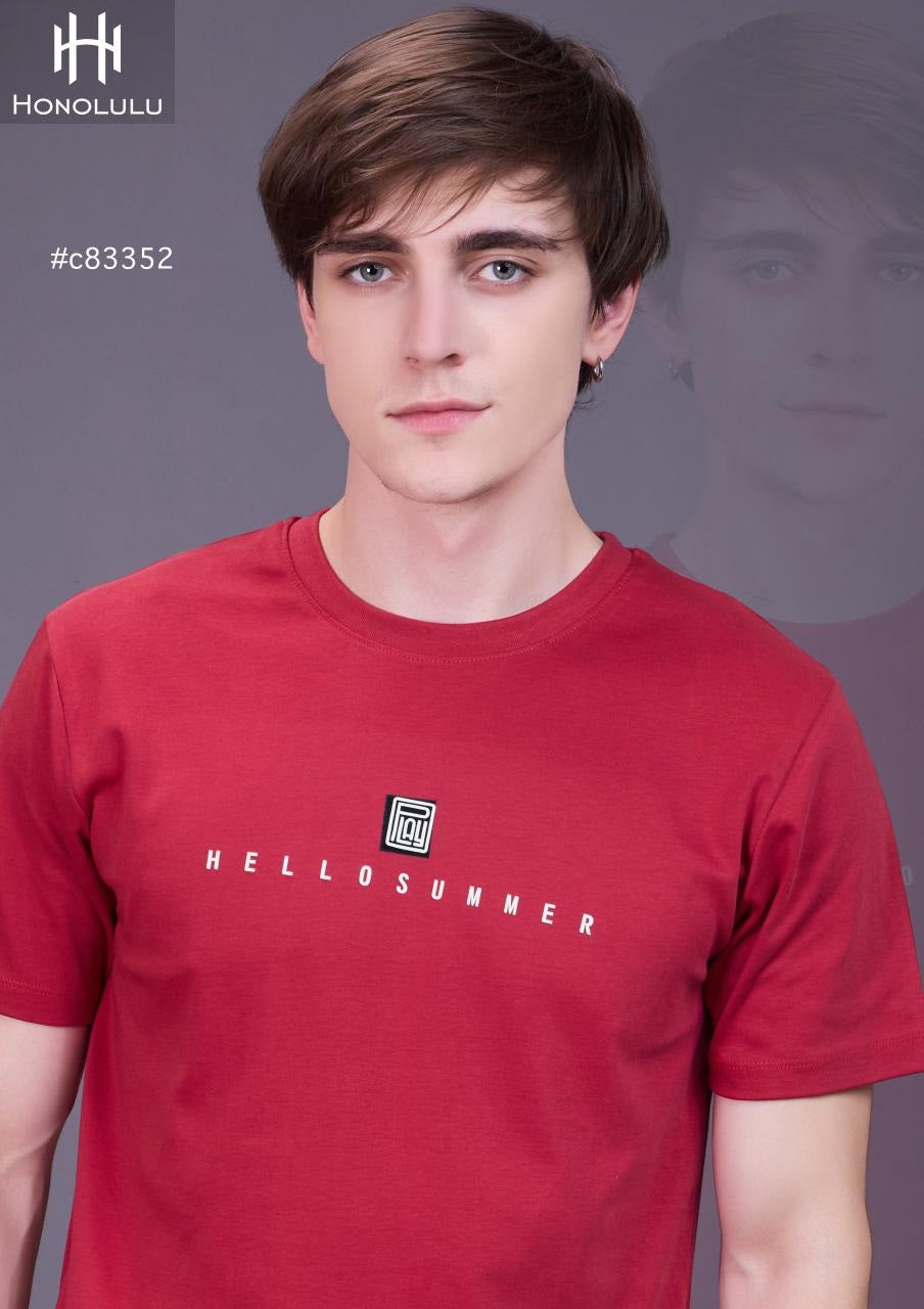 Lot 1333 Honolulu Cotton Mens Tshirts Supplier Gujarat