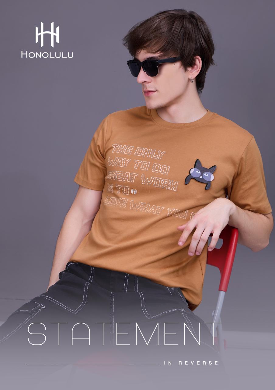 Lot 1333 Honolulu Cotton Mens Tshirts Supplier Gujarat