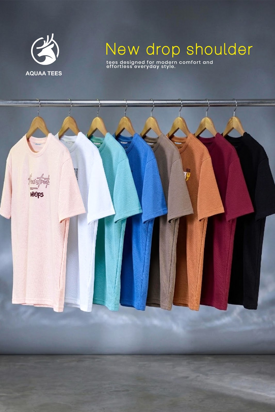 Lot 252 Down Shoulder Aquaa Tees Imported Mens Tshirts Manufacturer Ahmedabad