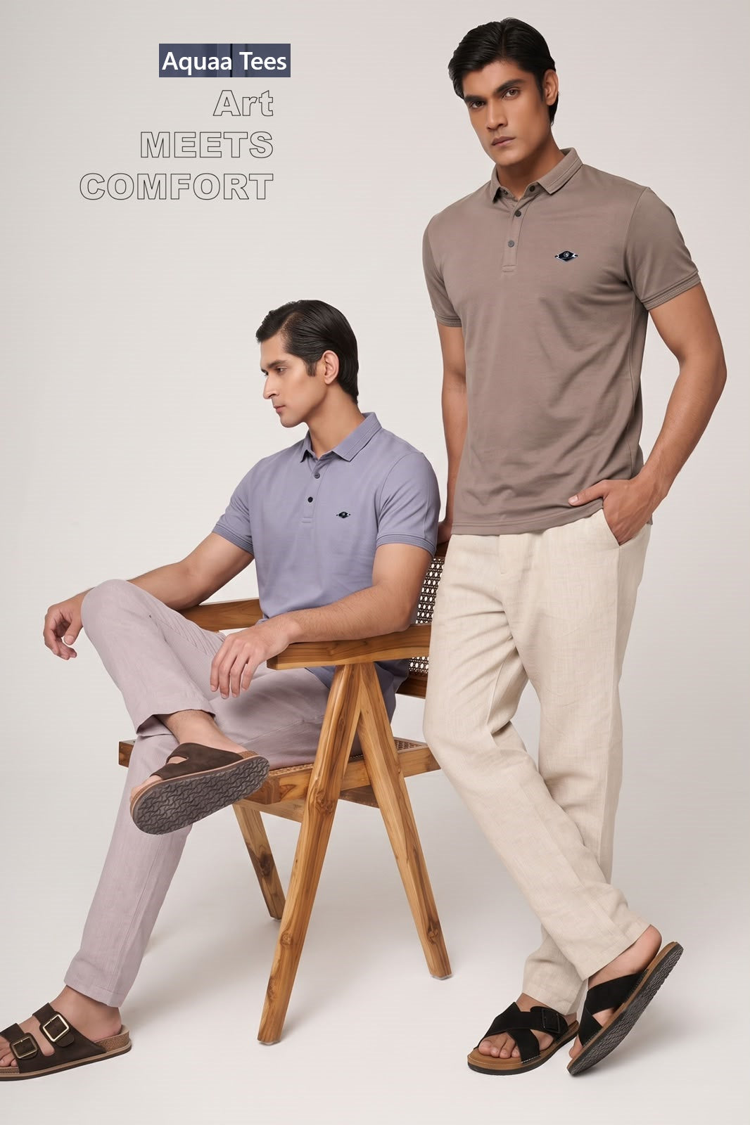 Lot 288 Stand Neck Aquaa Tees Tencil Lycra Mens Tshirts Exporter
