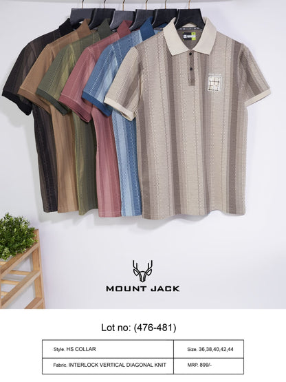 Lot 476-481 Collar Style Mount Jack Interlock Mens Tshirts Manufacturer Ahmedabad