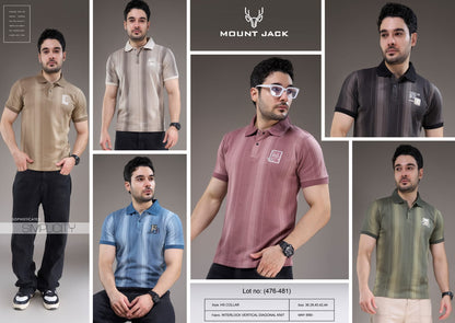 Lot 476-481 Collar Style Mount Jack Interlock Mens Tshirts Manufacturer Ahmedabad
