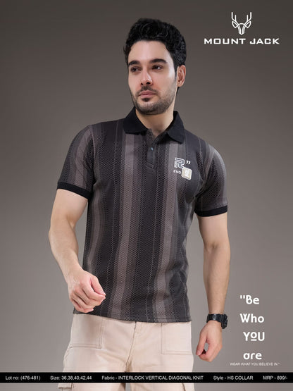 Lot 476-481 Collar Style Mount Jack Interlock Mens Tshirts Manufacturer Ahmedabad