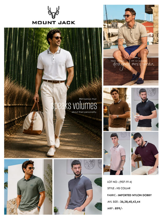Lot 907 To 914 Nylon Mount Jack Imported Mens Tshirts Wholesaler Gujarat