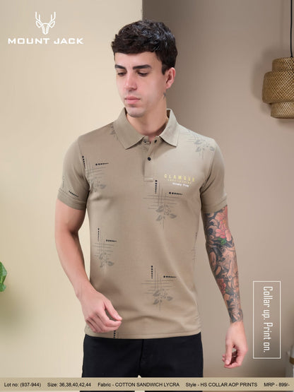 Lot 937 To 944 Aop Mount Jack Cotton Mens Tshirts Exporter India