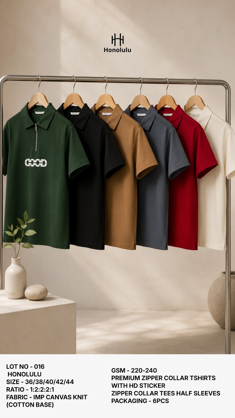 Lot No 016 Honolulu Imported Mens Tshirts Wholesaler
