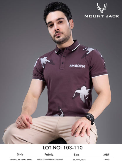 Lot No 103-110 Mount Jack Imported Mens Tshirts Wholesaler