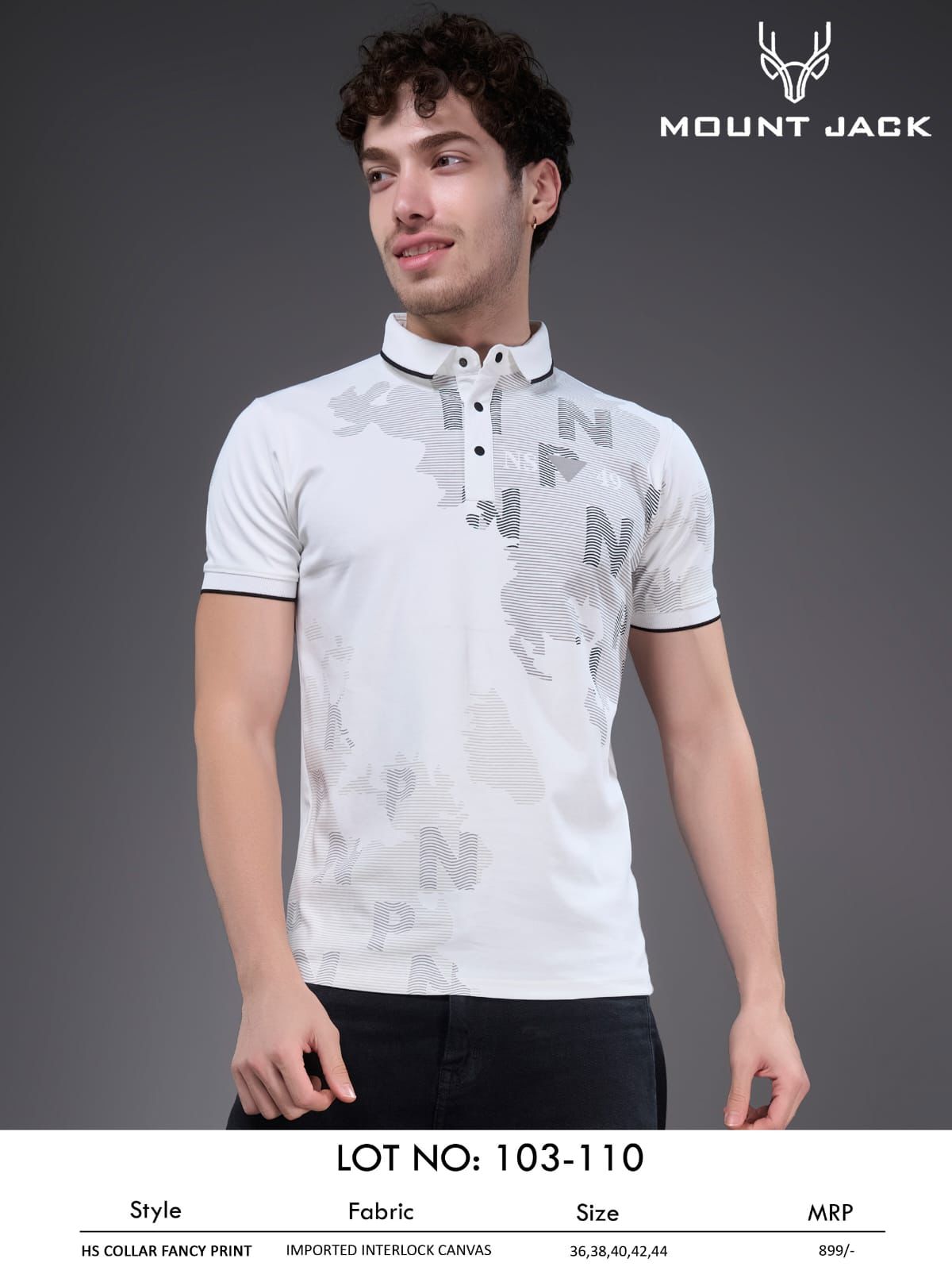 Lot No 103-110 Mount Jack Imported Mens Tshirts Wholesaler