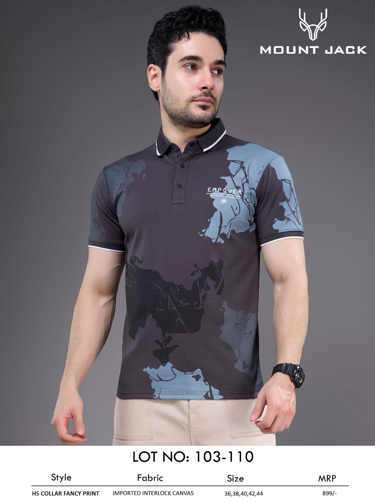 Lot No 103-110 Mount Jack Imported Mens Tshirts Wholesaler