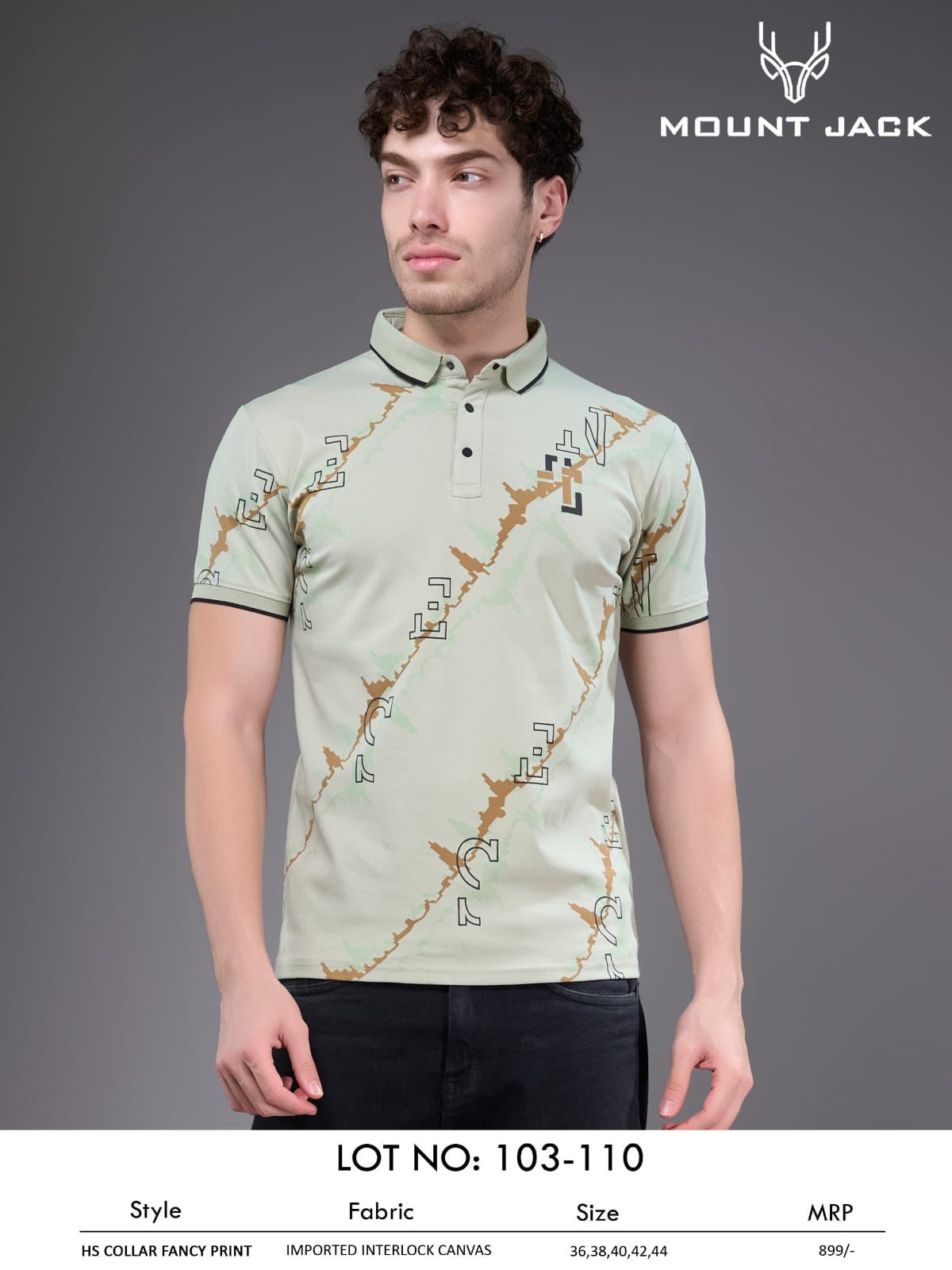 Lot No 103-110 Mount Jack Imported Mens Tshirts Wholesaler