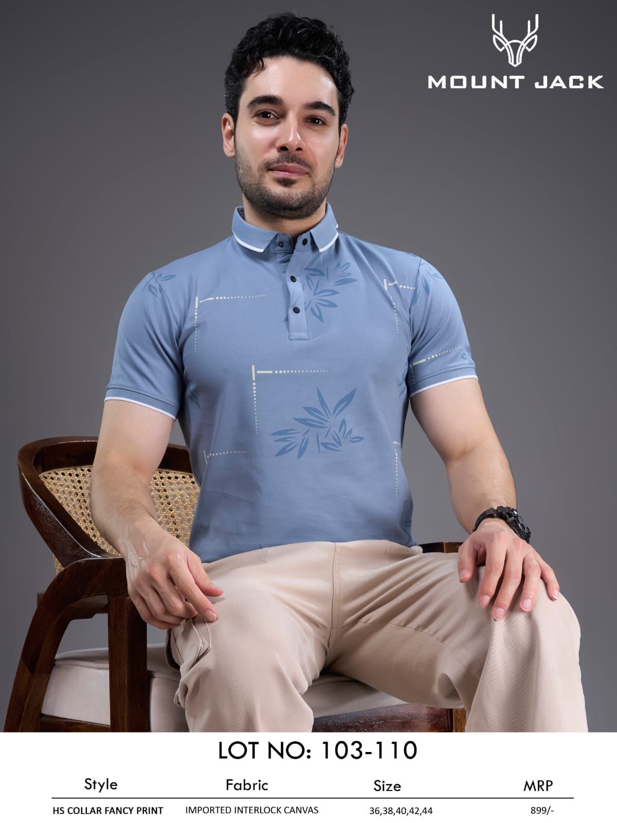 Lot No 103-110 Mount Jack Imported Mens Tshirts Wholesaler