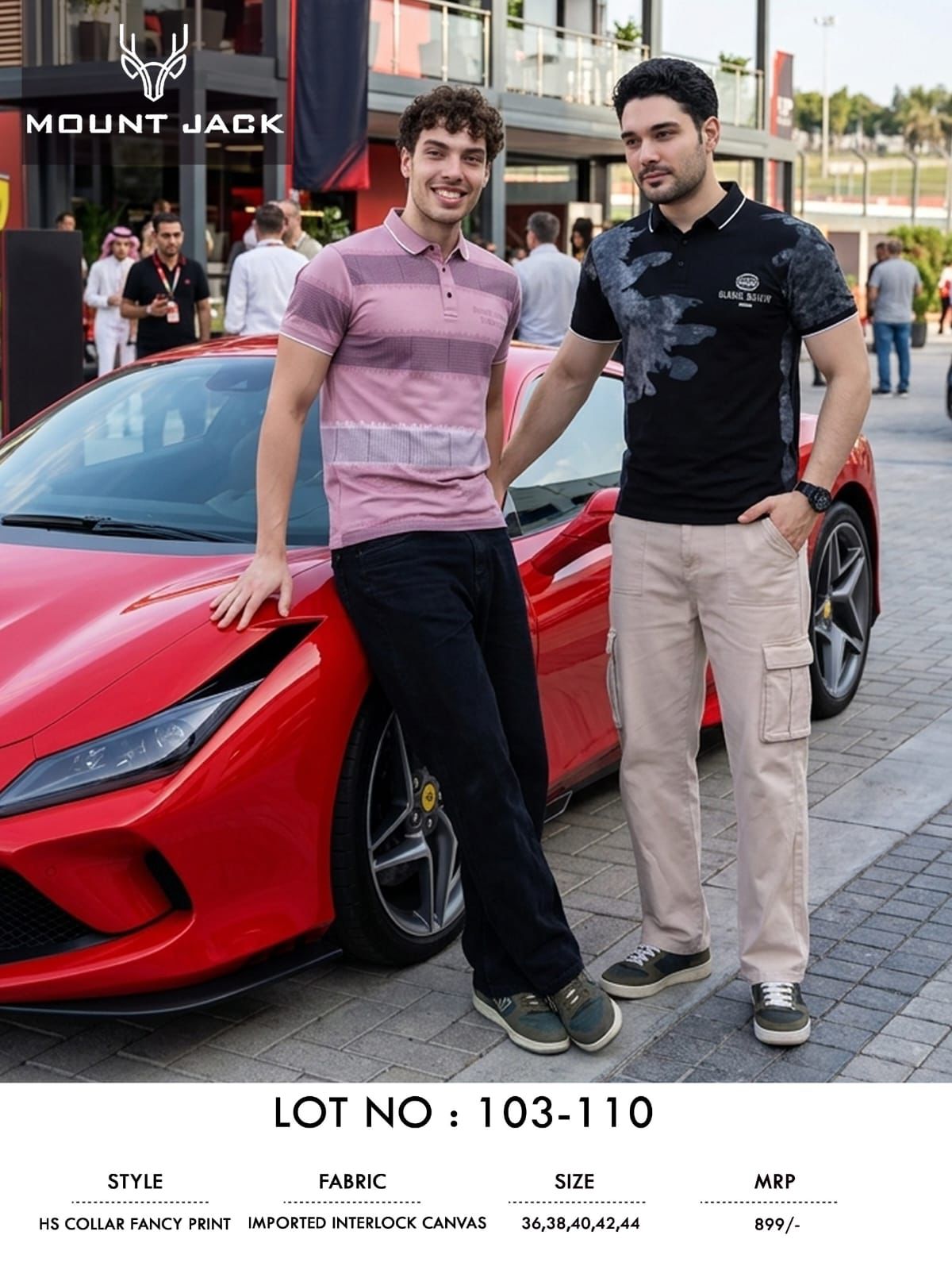 Lot No 103-110 Mount Jack Imported Mens Tshirts Wholesaler