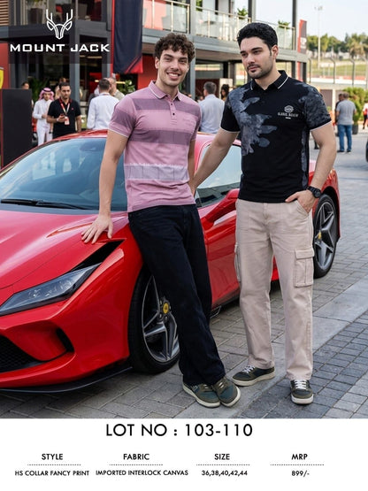 Lot No 103-110 Mount Jack Imported Mens Tshirts Wholesaler