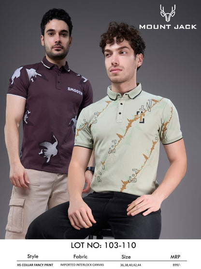 Lot No 103-110 Mount Jack Imported Mens Tshirts Wholesaler
