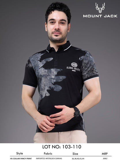 Lot No 103-110 Mount Jack Imported Mens Tshirts Wholesaler