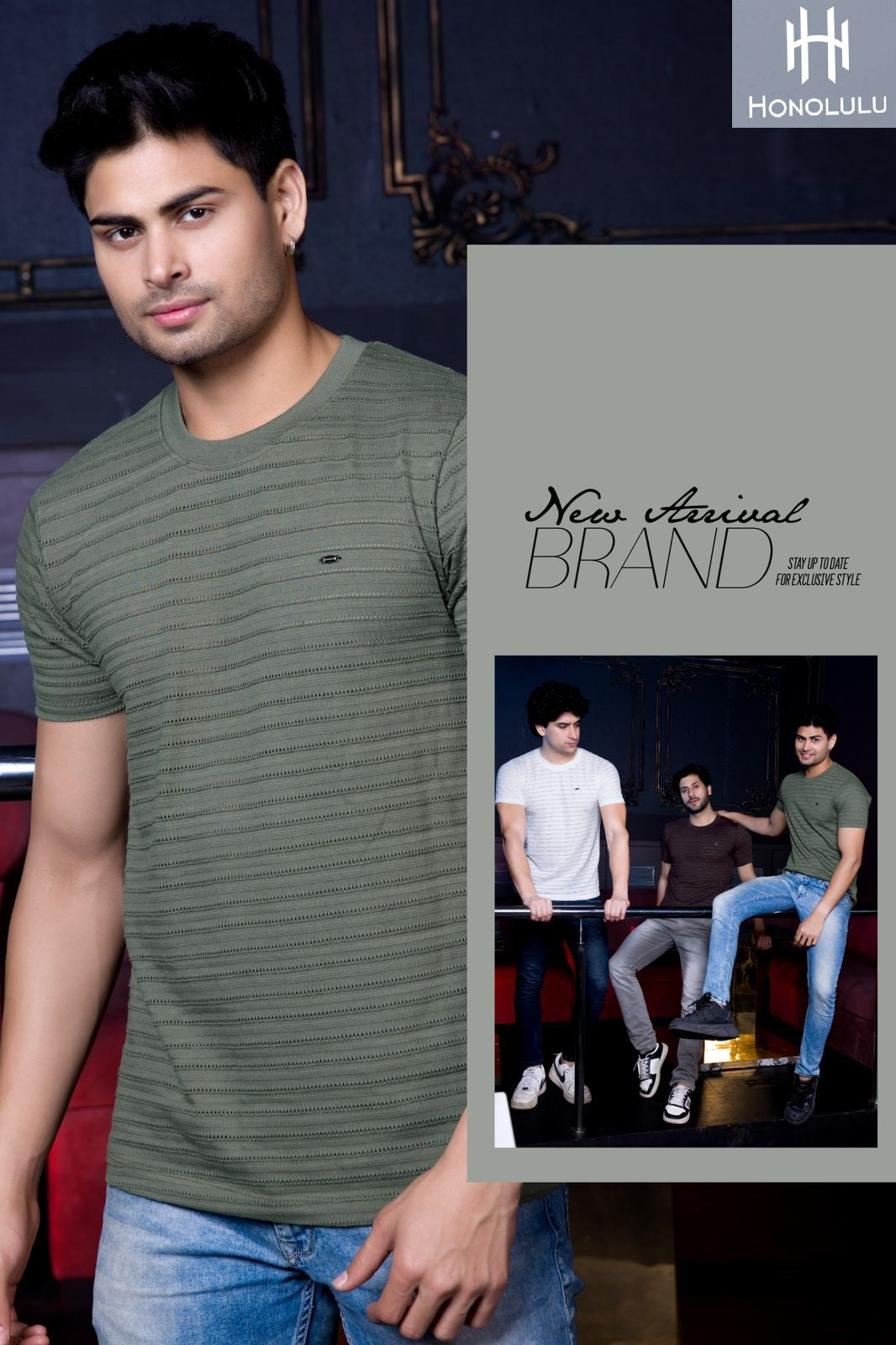 Lot No 1054 Honolulu Imported Mens Tshirts Manufacturer India