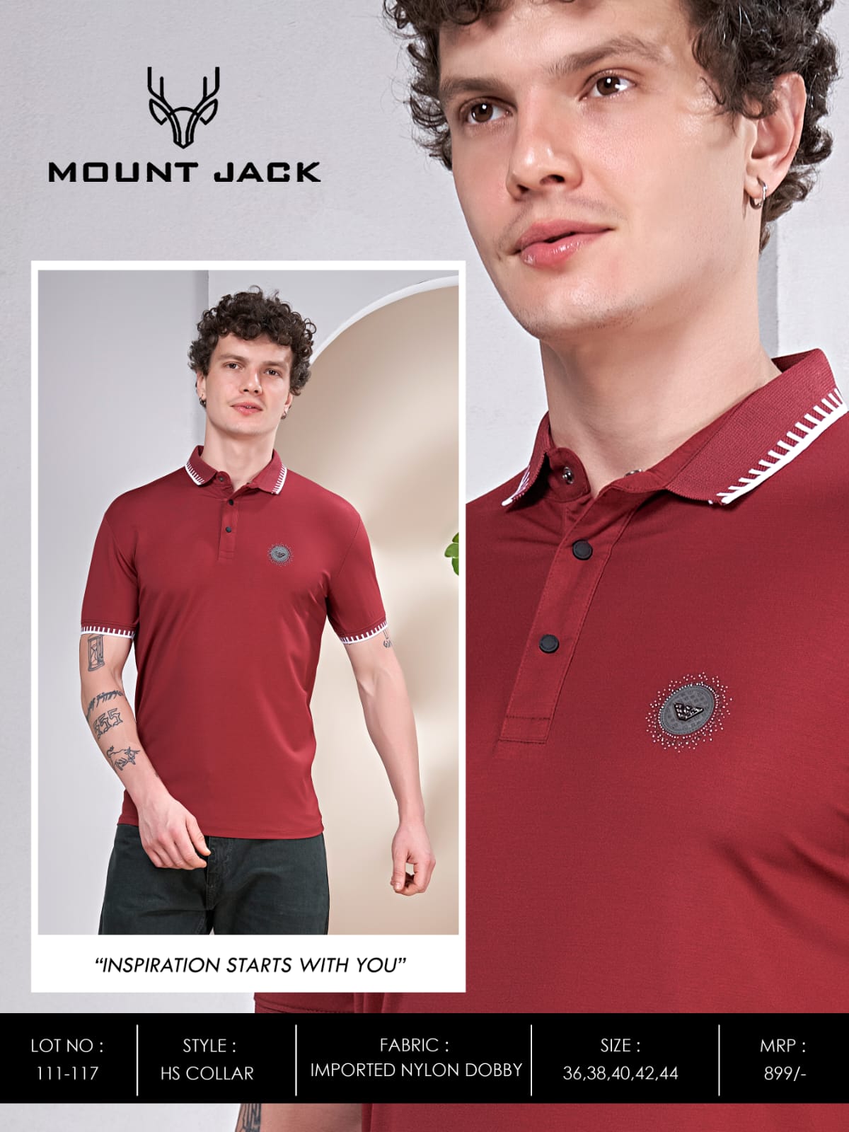 Lot No 111-117 Mount Jack Imported Mens Tshirts Supplier India