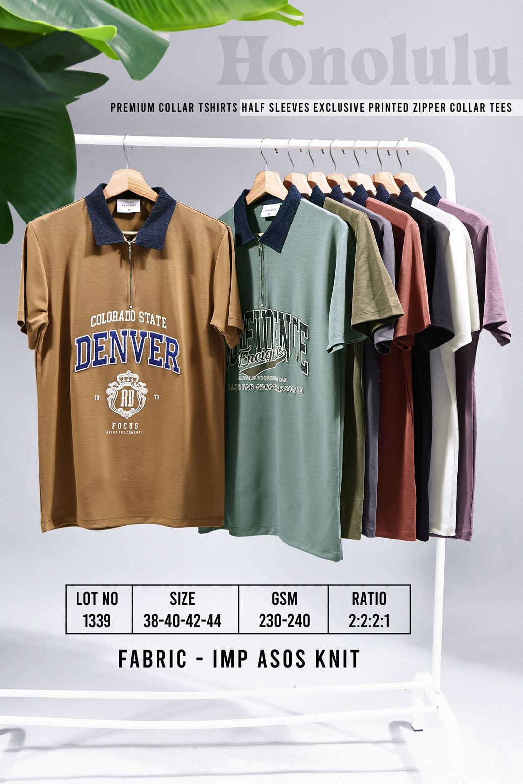 Lot No 1339 Honolulu Imported Mens Tshirts Exporter India