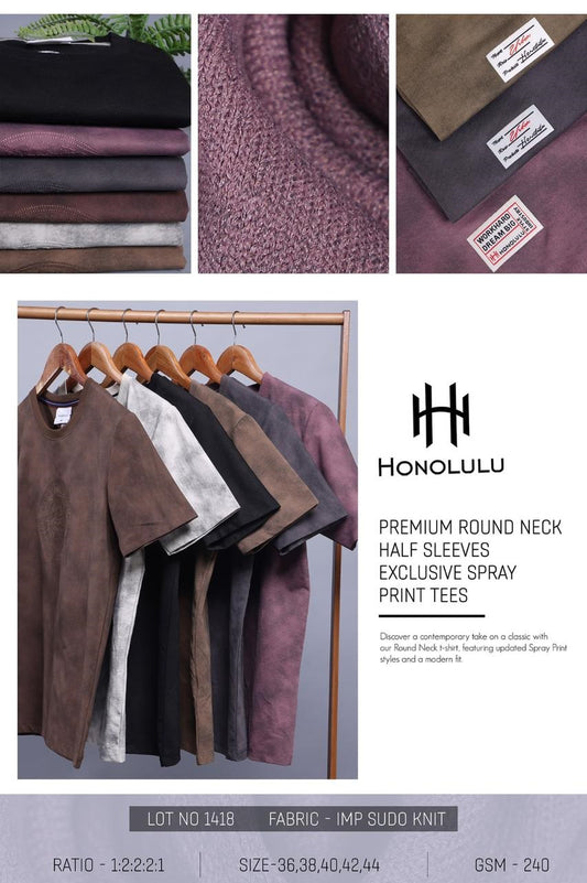 Lot No 1418 Honolulu Imported Mens Tshirts Wholesale Rate