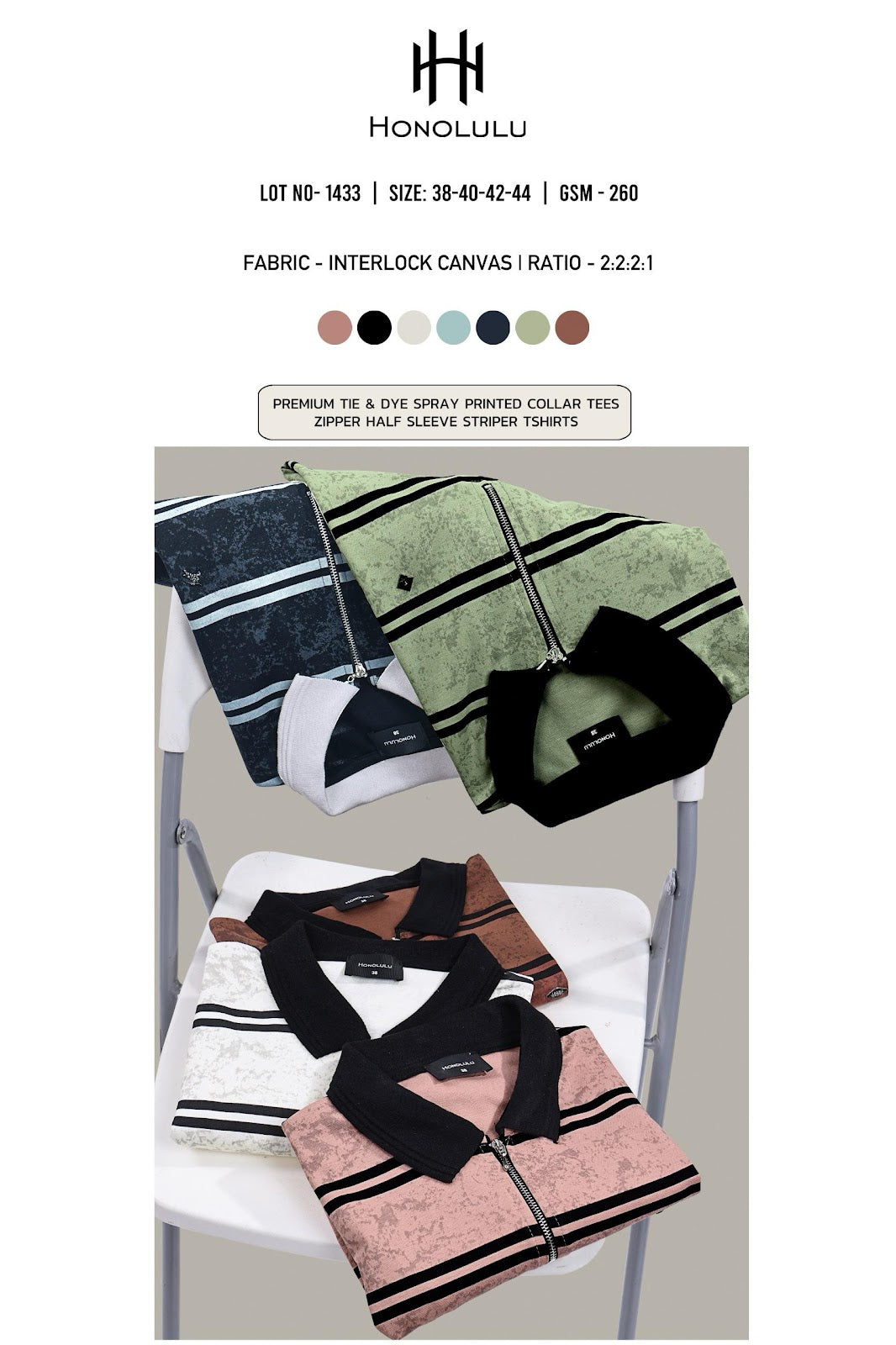 Lot No 1433 Honolulu Canvas Mens Tshirts Wholesaler Gujarat