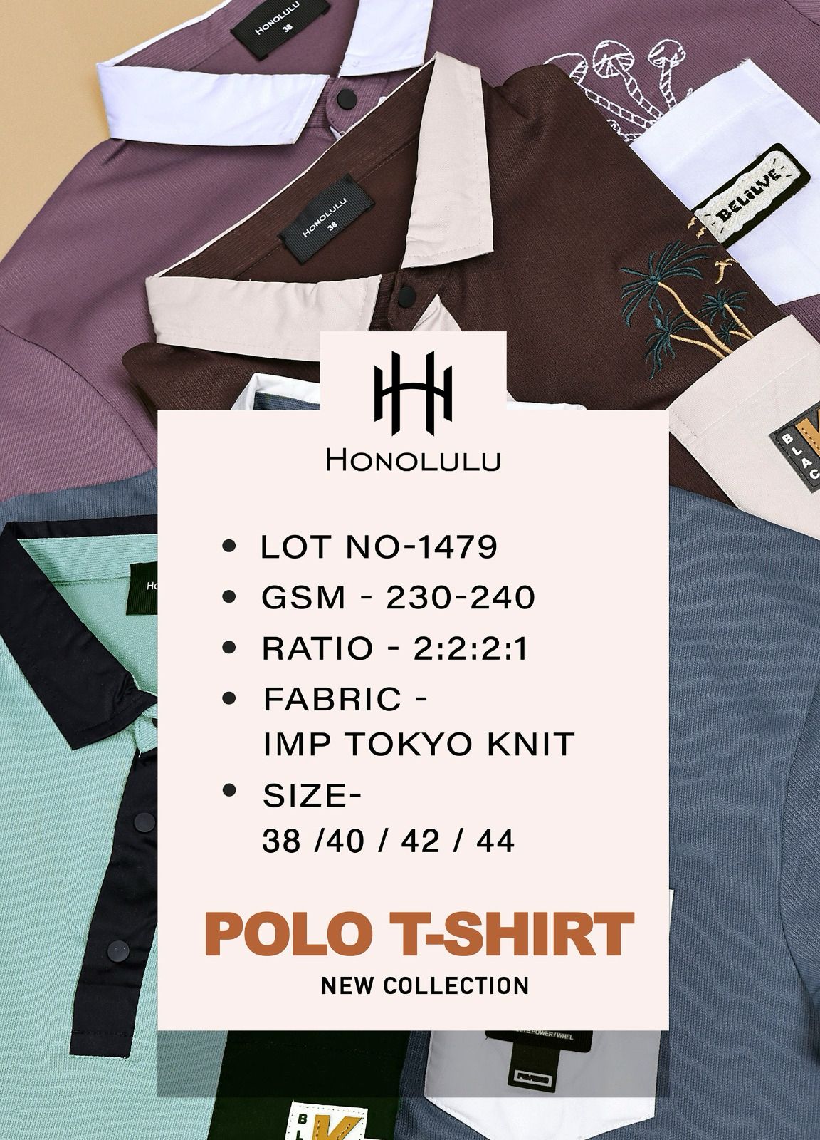Lot No 1479 Honolulu Imported Mens Tshirts Exporter