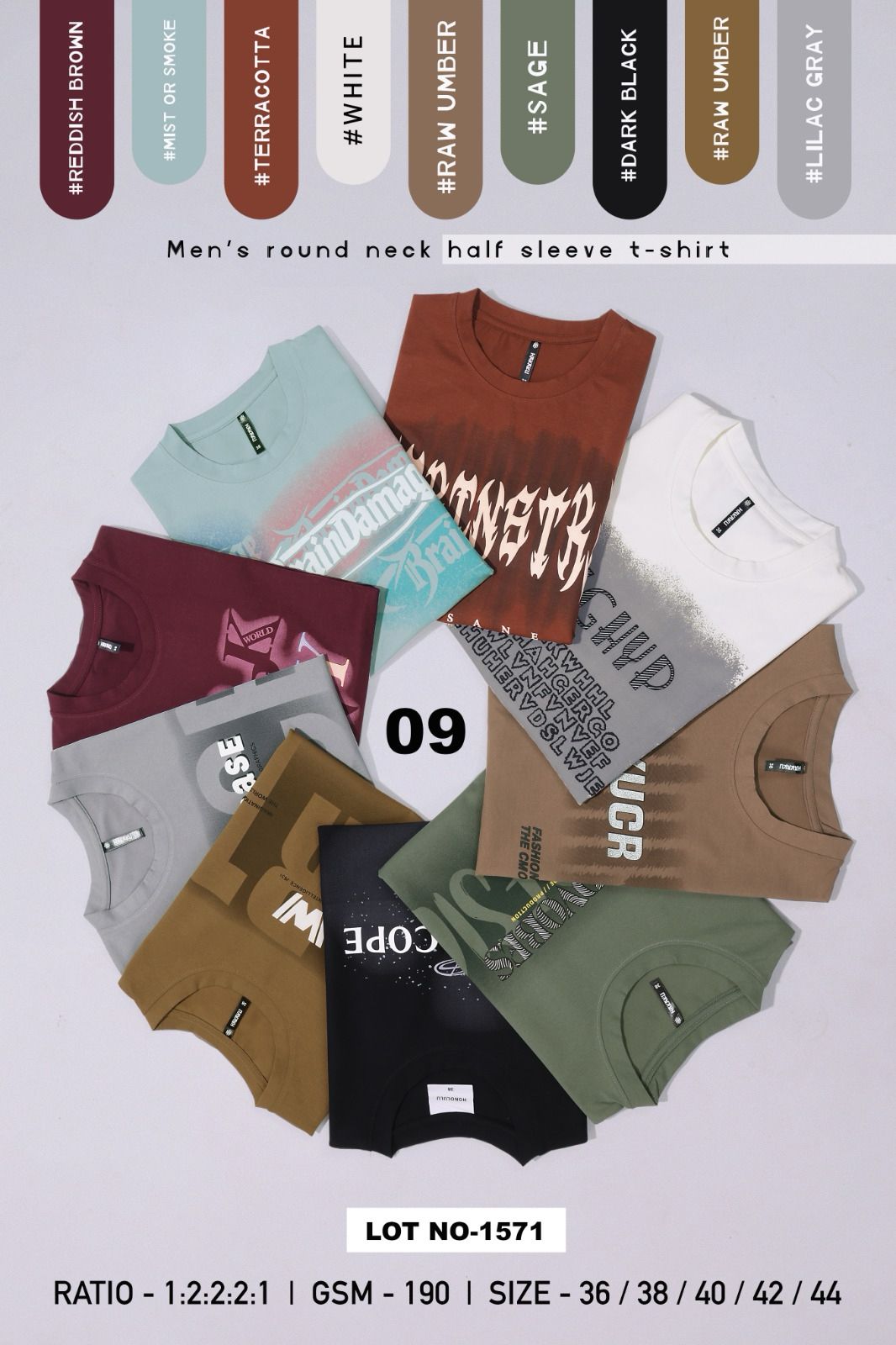 Lot No 1571 Hakaku Imported Mens Tshirts Exporter