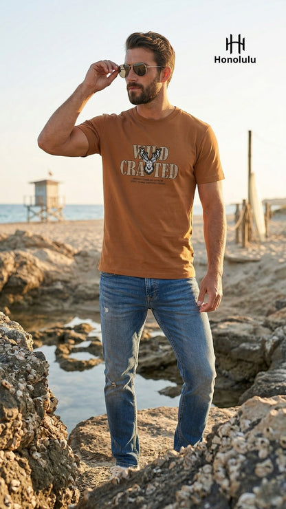 Lot No 1585 Honolulu Cotton Lycra Mens Tshirts Exporter India