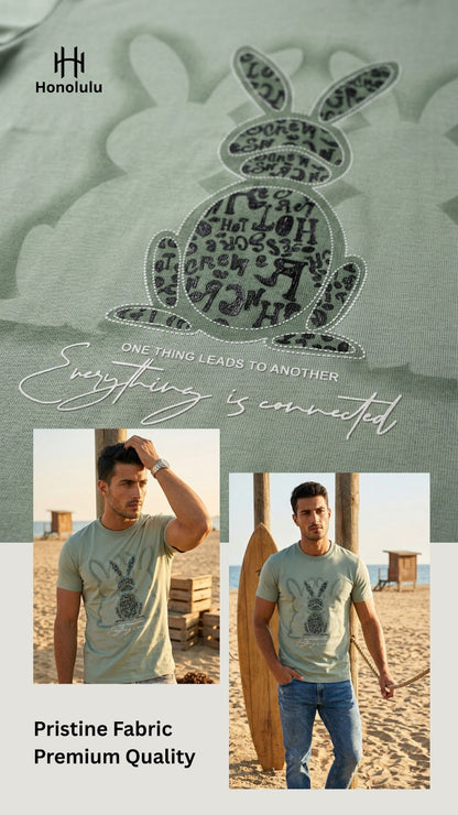 Lot No 1585 Honolulu Cotton Lycra Mens Tshirts Exporter India