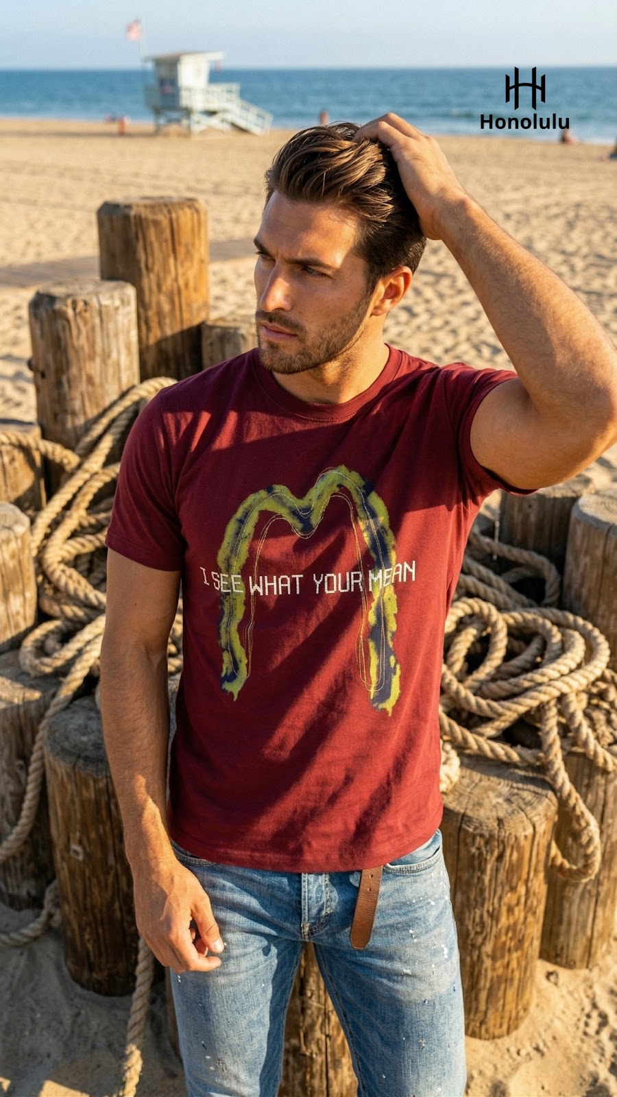 Lot No 1585 Honolulu Cotton Lycra Mens Tshirts Exporter India